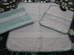 set-asilo-asciugamano-bavetta-sacchetto-verde